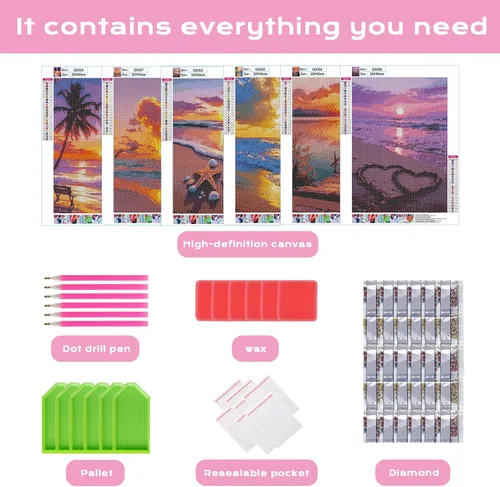 Miniatura 3 de DOTSOPS Kits de pintura de diamantes para adultos, kit de pintura para manualidades, manualidades, paquetes de arte de diamantes 5D, kits completos