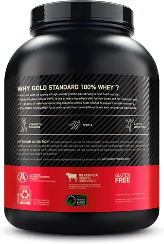 Miniatura 9 de Optimum Nutrition Estándar dorado 100% Proteína de Suero de Leche en Polvo, Pie de lima, 1.8 Libra