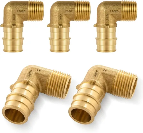 Miniatura 12 de Codo NPT macho de 1/2 x 1/2 pulgadas, accesorios de expansión PEX-A, para accesorios de manguera de tubería PEX, ASTM F1960 (PEX1960097)