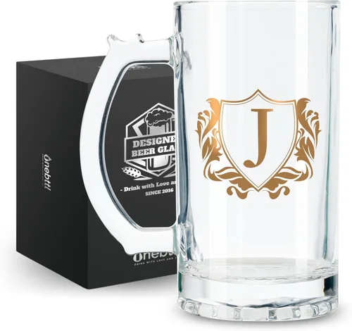 Miniatura 13 de Onebttl Regalos personalizados de cerveza para hombres amantes de la cerveza, taza de cerveza pesada de 17 onzas con asa para jefe como regalo