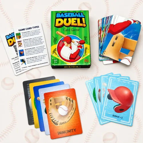 Miniatura 8 de Juego de cartas – Juego de rompecabezas y estrategia de béisbol de ritmo rápido para niños, adolescentes y adultos 2–4 jugadores o juego en