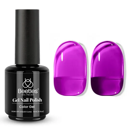 Miniatura 19 de Beetles - Esmalte de uñas de gel verde luminoso que brilla en la oscuridad, esmalte de uñas de gel que se absorbe con lámpara LED UV, arte de uñas