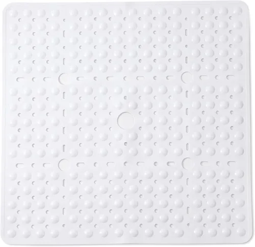 Miniatura 17 de ENKOSI Alfombrilla grande de 27 x 27 pulgadas cuadrada antideslizante para la ducha Alfombrilla antideslizante para cabina de ducha para personas