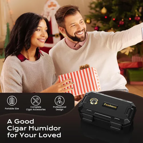 Miniatura 8 de Estuche de viaje para cigarros con encendedor de puros, cortador de cigarros en V, soporte de cigarros 3 en 1, cenicero, herramienta potenciadora 2