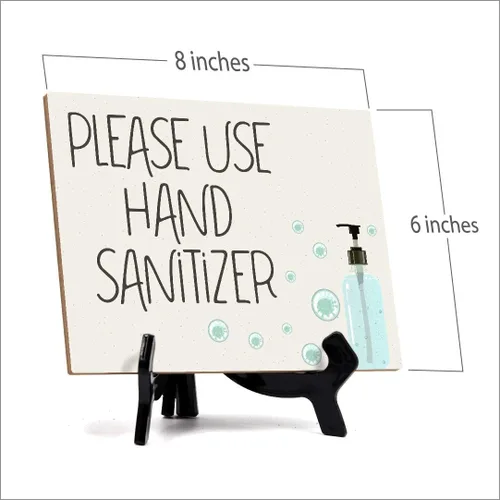 Miniatura 3 de Signs ByLITA Please Use desinfectante de manos, letrero de mesa de higiene, 6 x 8 pulgadas (negro)