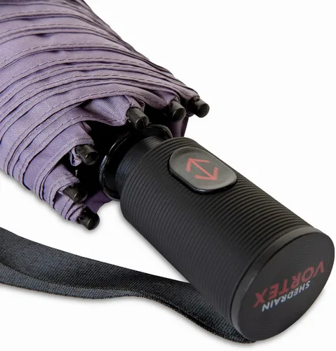 Miniatura 5 de ShedRain Vortex - Paraguas de viaje plegable y compacto automático, resistente al viento, botón para abrir y cerrar, toldo doble ventilado