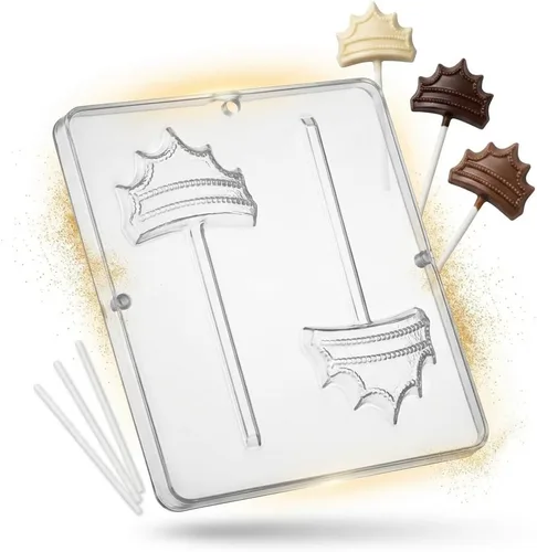 Miniatura 4 de Molde de caramelo de chocolate de piruleta llana corona 3416