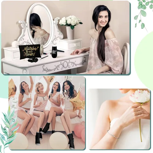 Miniatura 5 de Yexiya Juego de 13 piezas de regalo de caja de propuesta de dama de honor, regalo con texto en inglés "Will You Be My Maid of Honor", de acero