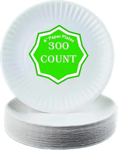 Miniatura 4 de Spa Stix Plato de papel desechable de 6 pulgadas, paquete de 100 unidades (placa de papel SS 6-100), color blanco