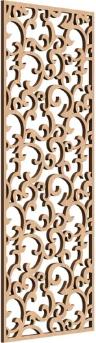 Miniatura 130 de Wheatland Paneles de pared decorativos de madera con calado, 9 3/8 pulgadas de ancho x 24 3/8 pulgadas de alto x 1/4 de alto, nogal