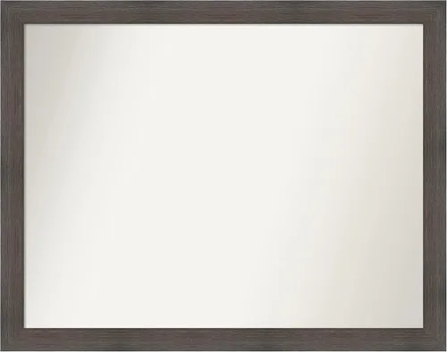 Miniatura 472 de Amanti Art Espejo de pared personalizado no biselado (24 x 27 pulgadas), marco estrecho de nogal chipre - varios tamaños personalizados - Espejo