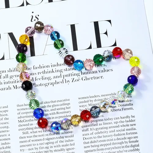 Miniatura 8 de Dowarm 150 PIEZAS Cuentas de cristal de vidrio redondas de 6 mm para hacer joyas, cuentas facetadas de cristal rondelle espaciadoras de color azul