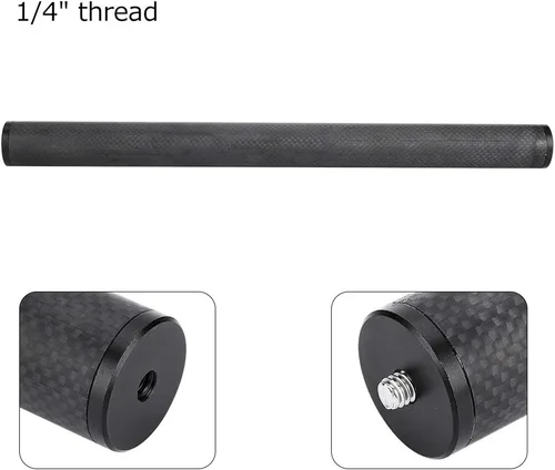 Miniatura 7 de Tubo de extensión de trípode para cardán, barra de extensión de fibra de carbono, accesorio extensor de poste ligero para estabilizador de trípode
