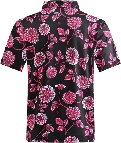 Miniatura 8 de DEOLAX Mens Golf Shirt Fashion Print Floral Polo Shirts Short Sleeve Soft Classic Casual Dry Fit Golf Shirt for Men