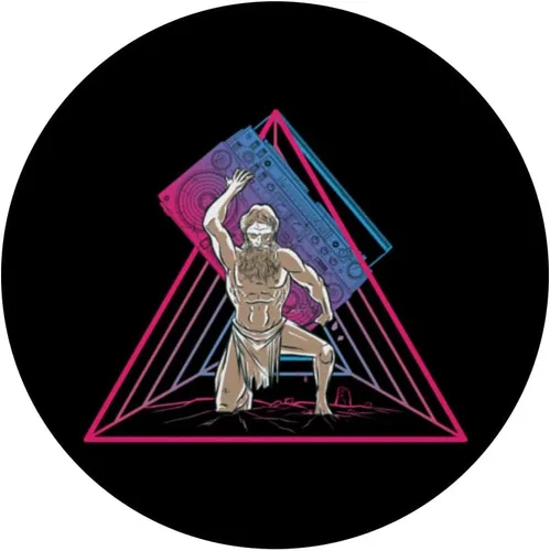 Miniatura 3 de Ghettoblaster God Aesthetic Geometry Synthwave Vaporwave PopSockets Adhesive PopGrip