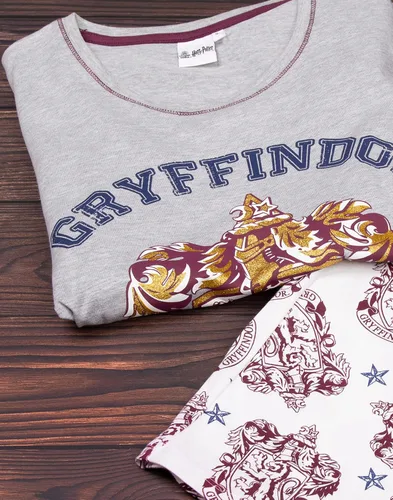 Miniatura 4 de Harry Potter Pijama para mujer Gryffindor House Crest - Conjunto de pijama para mujer gris