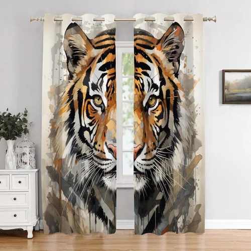 Miniatura 53 de Cortinas de cocina de hojas de arce otoñales para ventanas, hojas verdes y rojas sobre cenefas opacas negras, tratamientos de ventana de poliéster