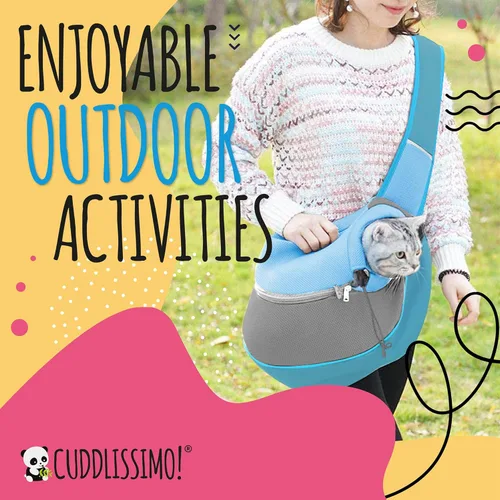 Miniatura 8 de Cuddlissimo! Bolsa de transporte para mascotas – Bolsa de transporte para perros pequeños, cachorros y gatos, para perros, perritos, Yorkie, Azul