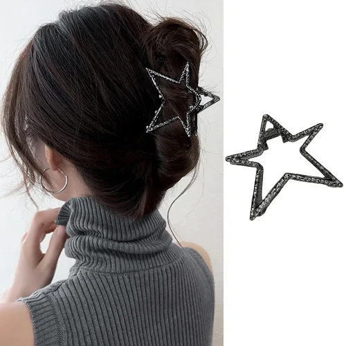 Miniatura 10 de Pinzas de pelo de aleación de calavera – Divertidas pinzas punk, agarre fuerte para cabello grueso y fino, accesorios de metal plateado