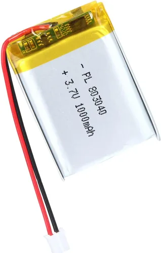 Miniatura 65 de 652030 Batería Lipo de 3.7V 350mAh 652030 Cargable Paquete de Batería de Polímero de Litio con Conector JST PH2.0mm para Dispositivo Electrónico