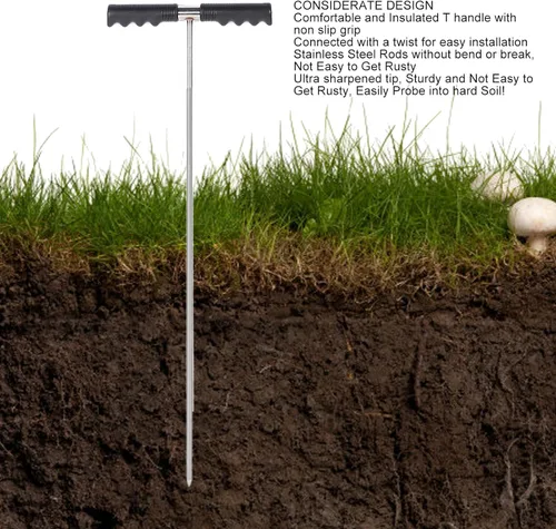 Miniatura 6 de Stainless Steel Adjustable Soil Probe for Locating Septic Tank Pipes Underground Rod 32-48 Inch