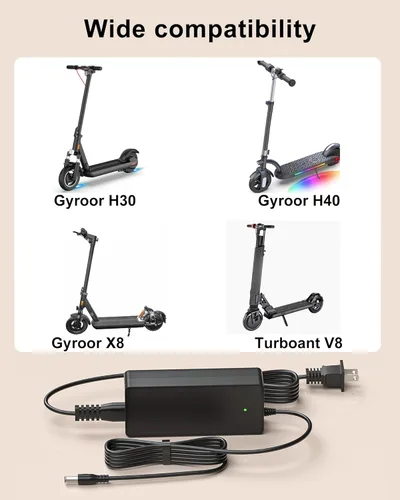 Miniatura 3 de Cargador compatible con patinete eléctrico Gyroor X8, H40, H30 Pro, H30 MAX para niños, patinete eléctrico de batería dual Turboant V8 V 8 Fuente