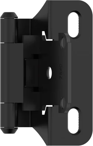 Miniatura 17 de Amerock BPR7540BB Bisagra de gabinete 1/2 pulg (13 mm) superpuesta de cierre automático de envoltura completa de latón pulido para puerta
