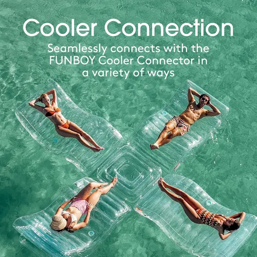 Miniatura 8 de FUNBOY Flotador de Piscina Tumbona Chaise Gigante Súper Transparente, Tamaño para 1-2 Personas