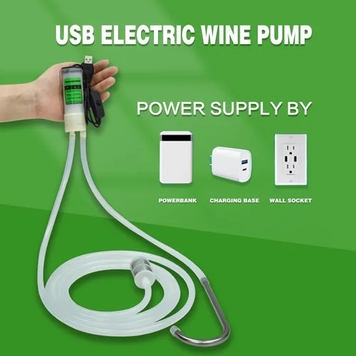 Miniatura 3 de Bomba autocebante eléctrica portátil con sifón automático USB para embotellar vino, cerveza y kombucha, bomba de transferencia de agua de grado