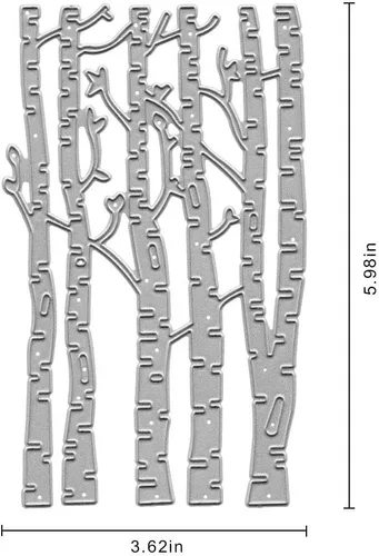 Miniatura 2 de Troqueles de corte de hojas de árbol de metal, hojas de tocón, plantillas en relieve, molde de plantilla para álbumes de recortes y manualidades