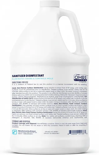 Miniatura 8 de BRIOTECH Desinfectante de ácido hipocloroso, mata el 99.99% de los virus y bacterias, elimina el olor, suave, control de moho, para dormitorios