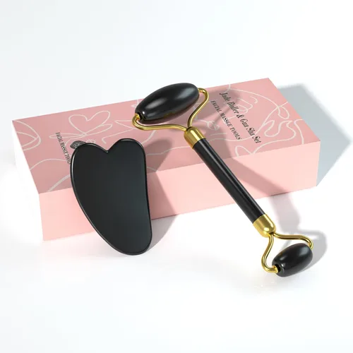 Miniatura 8 de Rodillo de Jade Gua Sha Set – Juego de cuidado de la piel facial, herramientas de belleza facial, herramientas naturales de belleza para el cuidado