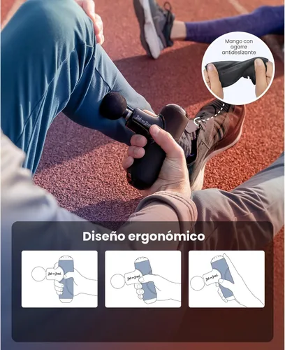 Miniatura 7 de BOB AND BRAD Q2 Pro Mini pistola de masaje con calor y frío, masajeador de tejido profundo de tamaño bolsillo, pistola de masaje muscular de Negro