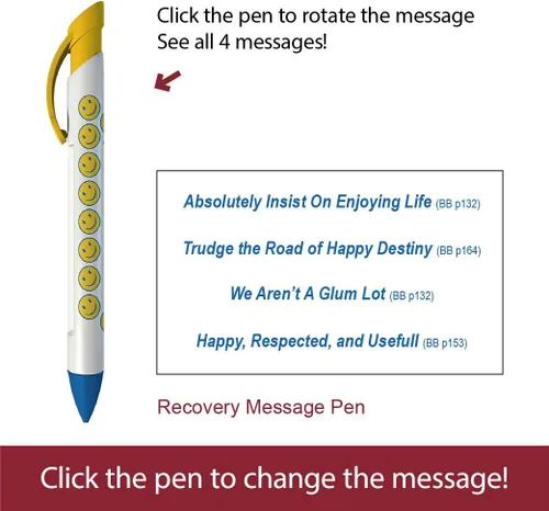 Miniatura 4 de Greeting Pen Bolígrafos de recuperación - 3er paso/7º paso/Happy Joyous Free Pen Trio - Juego de 6 bolígrafos giratorios (36077) - Regalo alentador