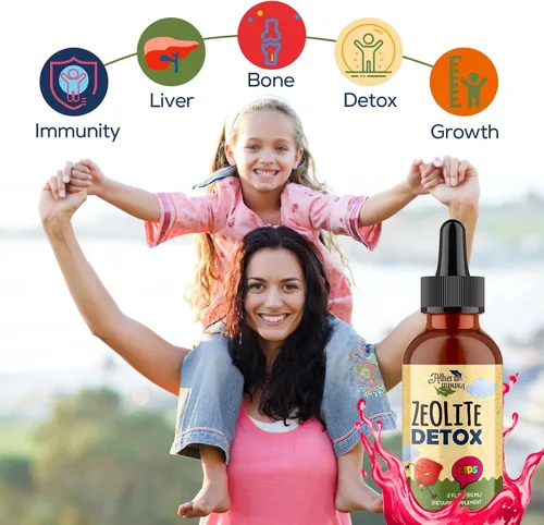 Miniatura 4 de Zeolite Detox para niños - Suplemento desintoxicante, suave, natural y de sabor dulce, contiene zeolita de clinoptilolita, vitamina C, magnesio