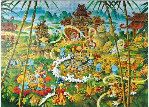 Miniatura 7 de MyPuzzle Pekín Duck - Michael Ryba - Cartoon Classics - Rompecabezas prémium de 500 piezas para adultos