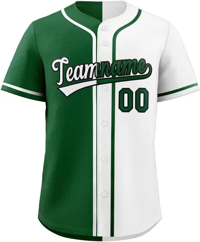 Miniatura 16 de Camiseta de béisbol dividida personalizada con botones y número de nombre cosido personalizado para hombres/mujeres/niños