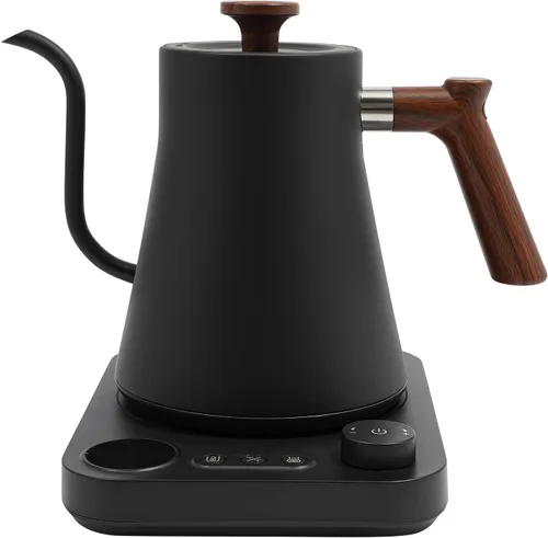 Hervidor eléctrico de cuello de cisne, 1200 W, calor rápido, 0.9 L, temperatura ajustable, 104-212 °F ± 1 °F, 24 horas para mantener el calor,