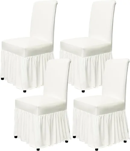 Miniatura 41 de molasofa Juego de 6 fundas para sillas de comedor, fundas elásticas para sillas con falda para cocina, protectores de asiento de cocina, decoración