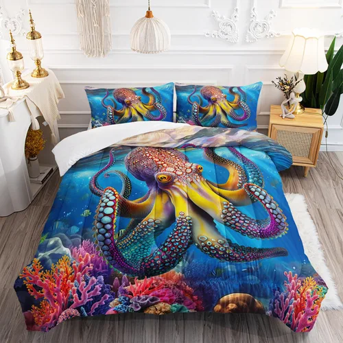 Miniatura 8 de Juego de edredón de unicornio para niñas, juego de ropa de cama de mariposa, juego de edredón de arco iris, tamaño individual con 1 edredón y 2