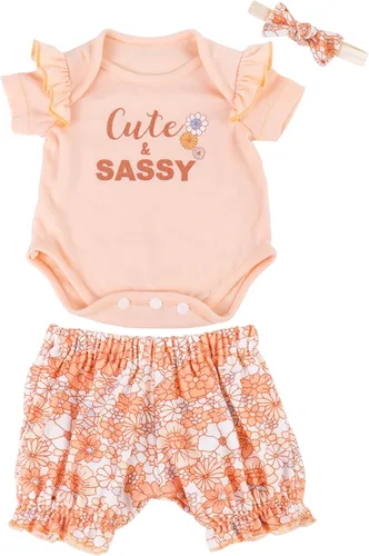 Aori - ropa para muñecas bebé realistas de 20 pulgadas, conjunto de camisa rosa y pantalones florales para muñecas bebé reborn de 17 a 20 pulgadas