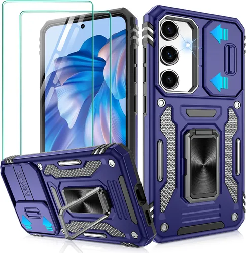 Miniatura 267 de Gritup para Samsung Galaxy S22 Funda con protectores de pantalla HD de 2 paquetes y cubierta deslizante para la cámara, protección contra caídas