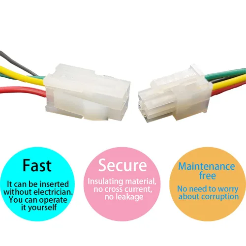 Miniatura 4 de Gikfun Terminal de carcasa de conectores de cable de 0.165 in, 18-24 AWG, 2 x 2 x 4 pines, carcasa de enchufe macho y hembra y 200 piezas