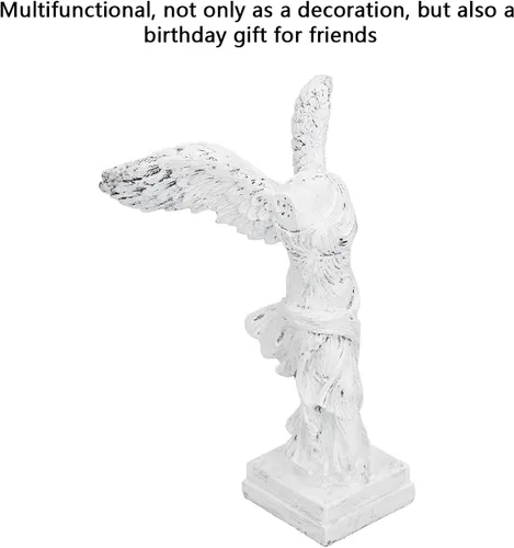 Miniatura 2 de LIZEALUCKY Estatua clásica de la victoria griega alada, figura de resina romana de la diosa de la fuerza y la victoria para decoración del hogar