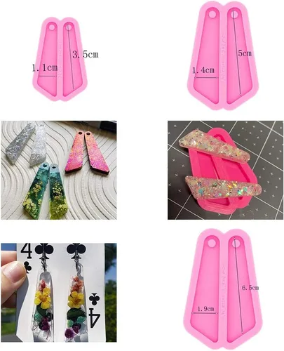 Miniatura 2 de Angel Wings 3 moldes de resina para aretes para hacer joyas, moldes de silicona para aretes, manualidades de resina, manualidades, joyería de moda