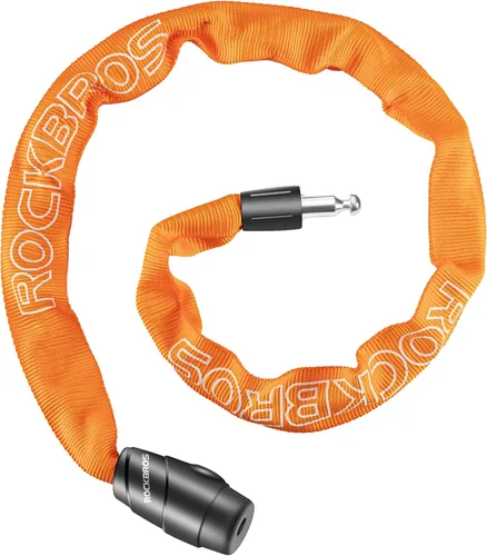 Miniatura 8 de Candado de cadena para bicicleta ROCKBROS, resistente antirrobo, de 3 pies de largo, 5mm de grosor, candado para bicicleta con juego de llaves, a