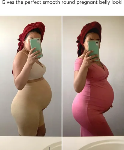 Miniatura 2 de Fajas moldeadoras de maternidad sin costuras para vestidossobre el vientre medio muslo para embarazo, debajo del vestido