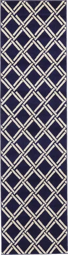 Miniatura 97 de Unique Loom Trellis Collection - Alfombra geométrica moderna azul marino (9 pies x 12 pies)
