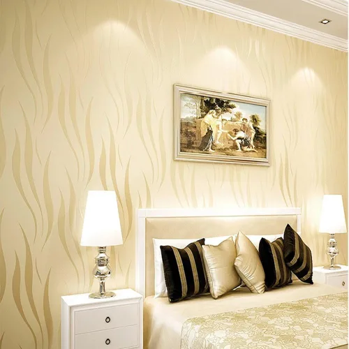 Miniatura 10 de QIHANG 3D estereoscópico simple rayado hoja de hierba gruesa flocado papel pintado color gris plata 1.7 ft* 32.8 ft = 5.3 SQM Plateado/ gris