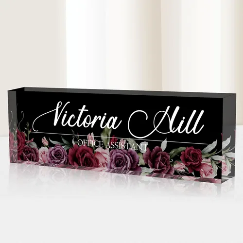 Miniatura 10 de Placa de nombre de escritorio personalizada, regalos personalizados de agradecimiento a los empleados, placa de identificación acrílica